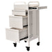 White Monti salon trolley with open drawers for professional storage
