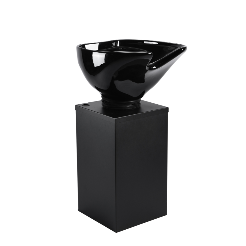 Professional black Coral pedestal shampoo station for Australian hair salons