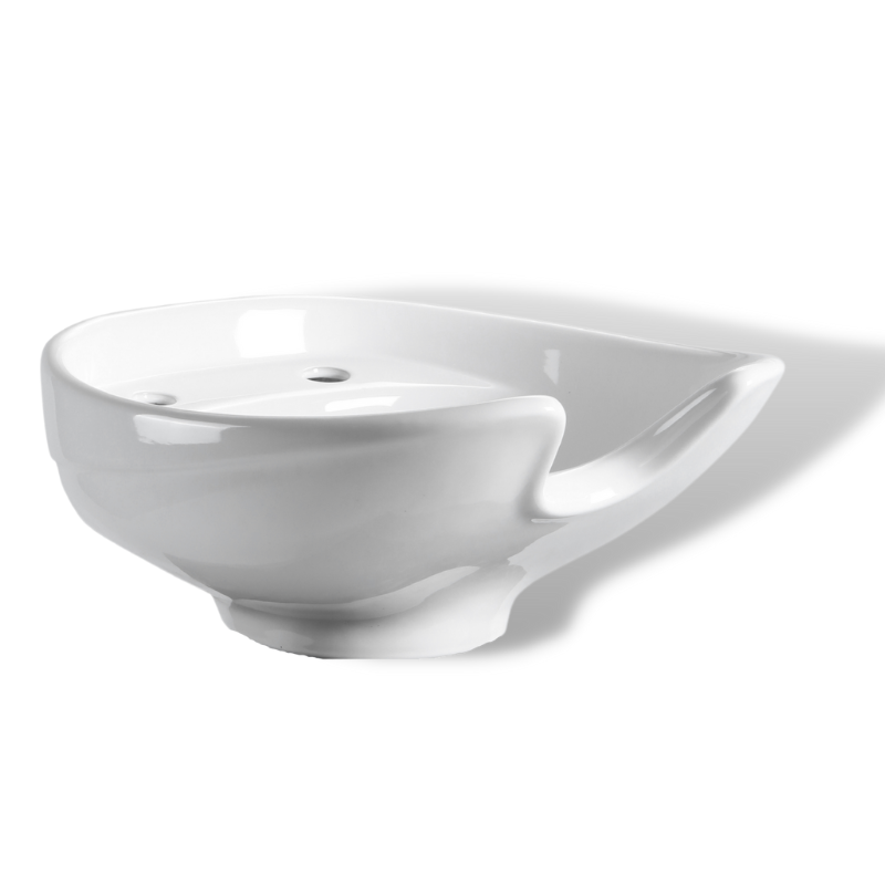 Oasis white ceramic salon basin for hair washing stations