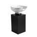 Oasis white ceramic basin hair washing pedestal for professional salon use