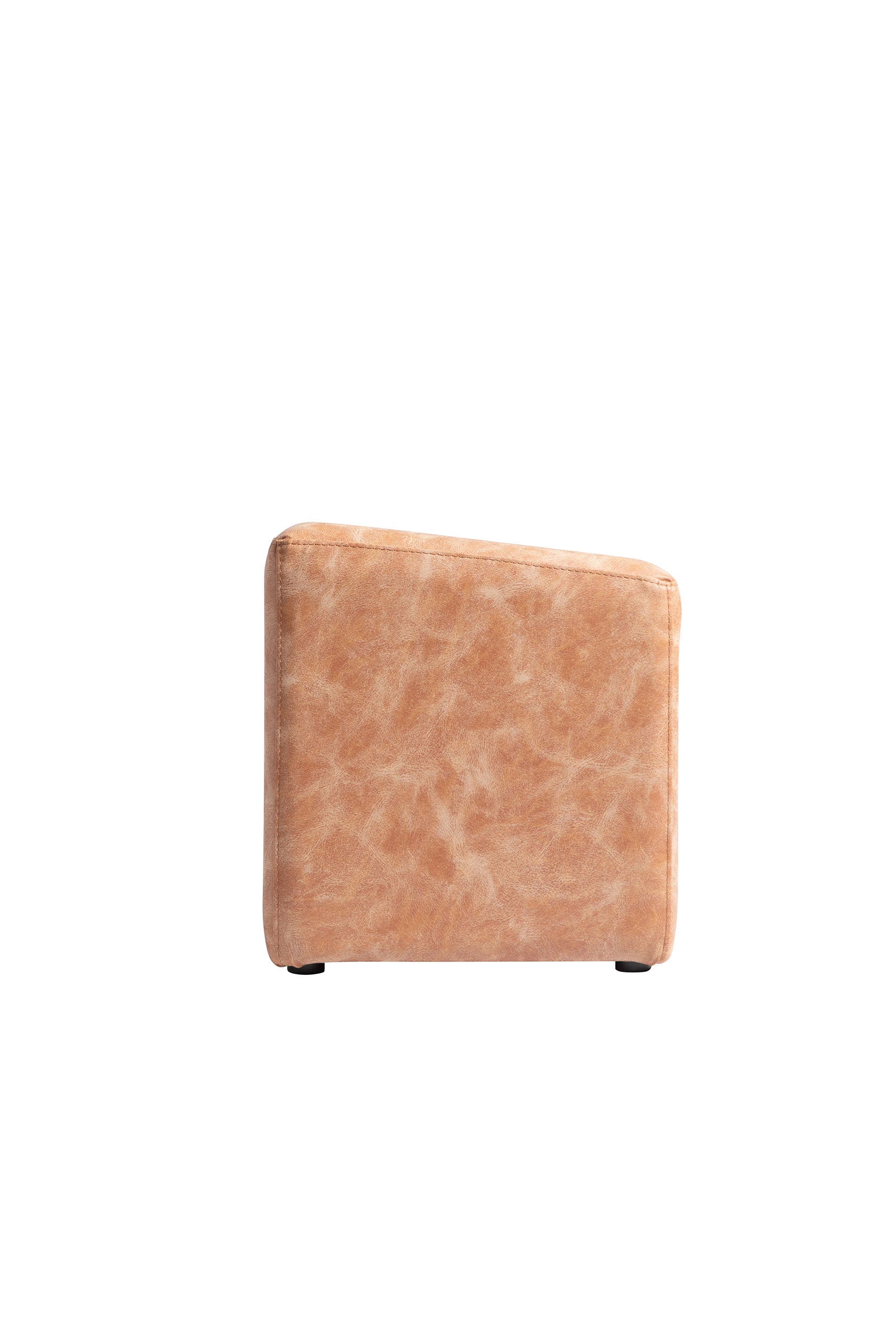 Profile shot of desert tan salon footrest for professional hair stylists