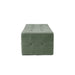 Side view of agave vinyl ottoman suitable for commercial salon use