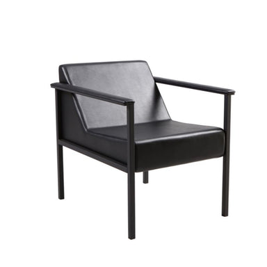 Black Phoebe Shampoo Lounge seat only, featuring bleach-resistant industrial vinyl for professional hair salons