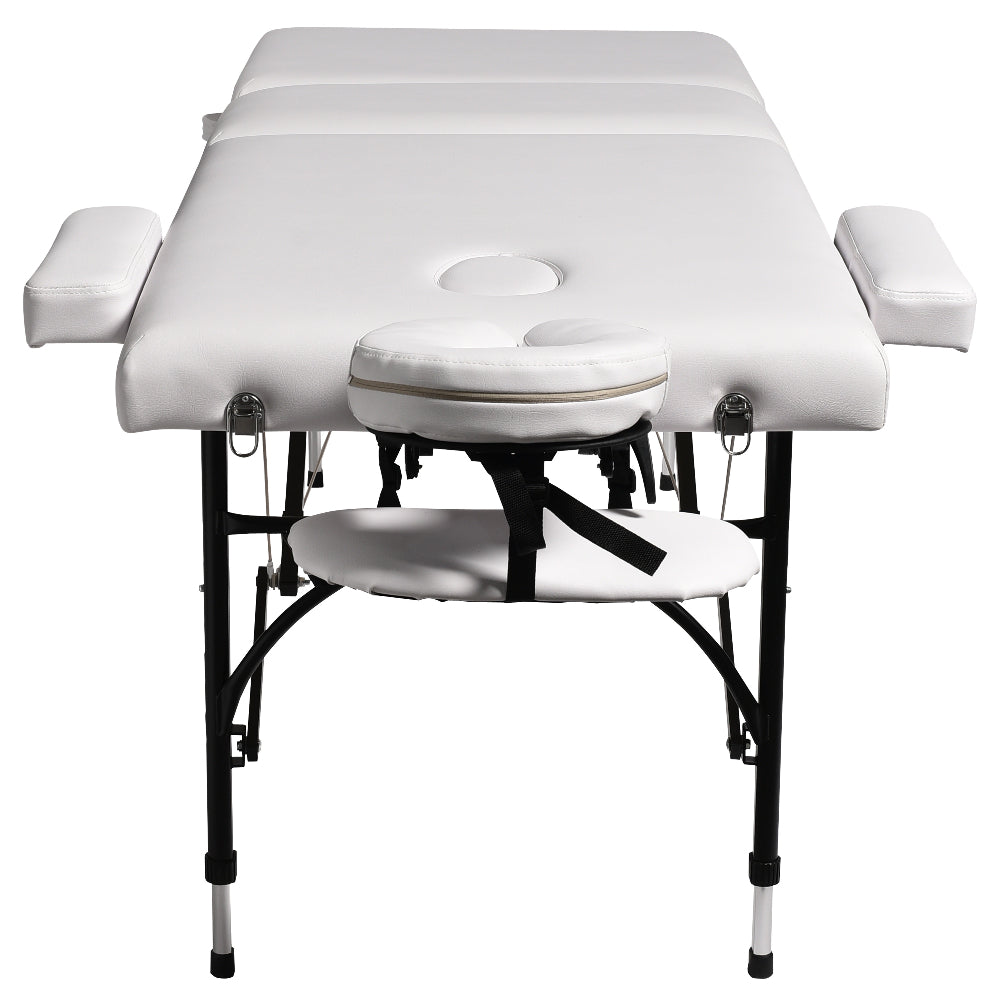 Adjustable back section on portable massage table EP2030
