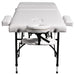 Adjustable back section on portable massage table EP2030