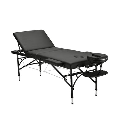 Black portable massage table EP2030 with adjustable back and leg sections