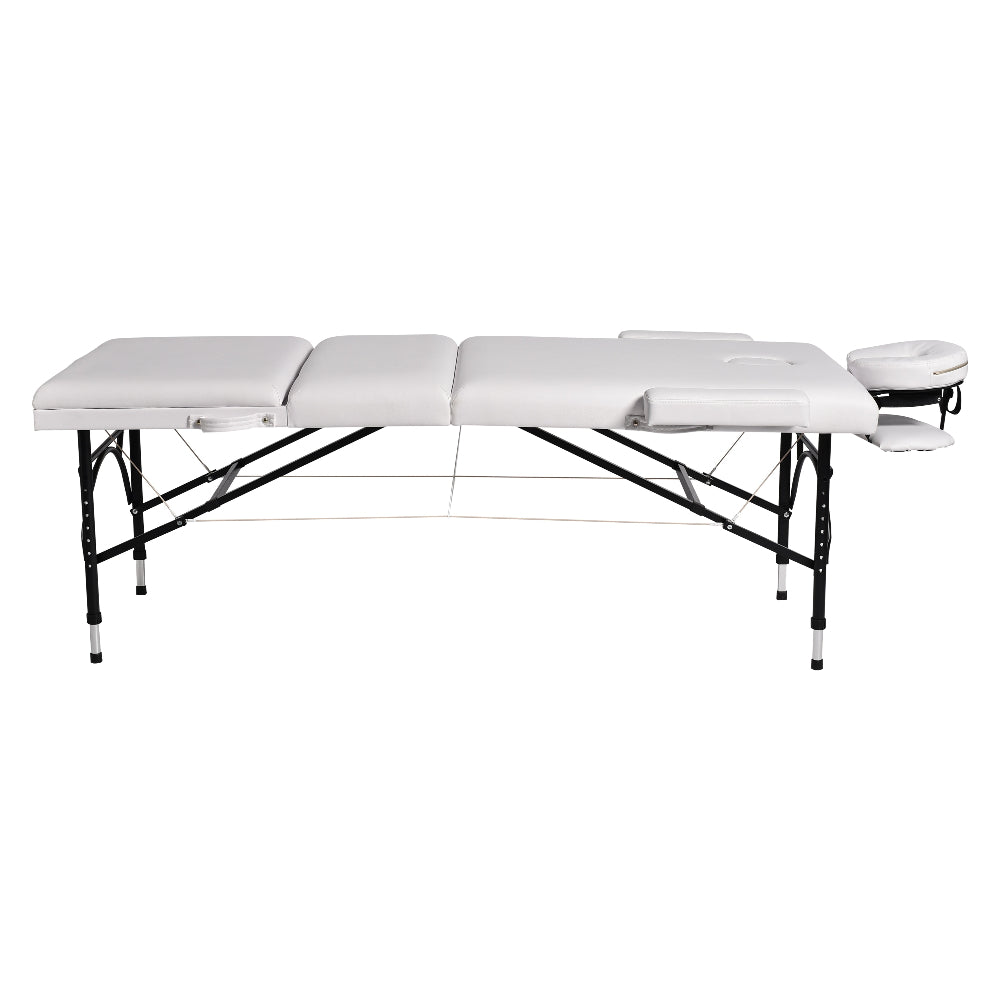 white portable massage table EP2030 in flat position for massage treatments