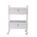 White professional 2 drawer salon trolley suitable for beauty clinics