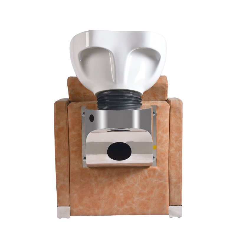 Salon shampoo basin with large waste and hair catcher for professional use