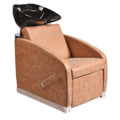 Professional salon shampoo unit with Australian approved tapware and adjustable footrest