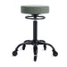 Agave round salon stool with black base for beauty professionals