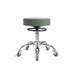 Agave round salon stool with chrome PEDI base