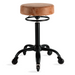 Desert vinyl round salon stool with black base for professional use