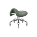 Agave saddle stool with chrome PEDI base for salon professionals