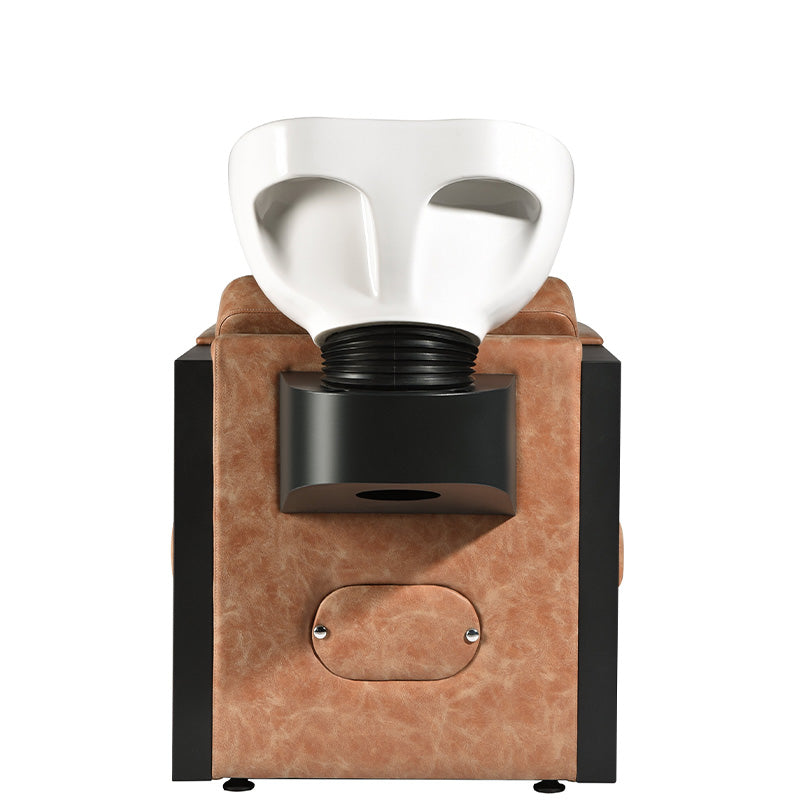 Sienna shampoo backwash unit with ceramic basin and armrests