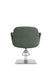 Rear view of agave salon chair with square chrome base