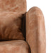 Close-up of Desert vinyl upholstery on Violeta shampoo unit
