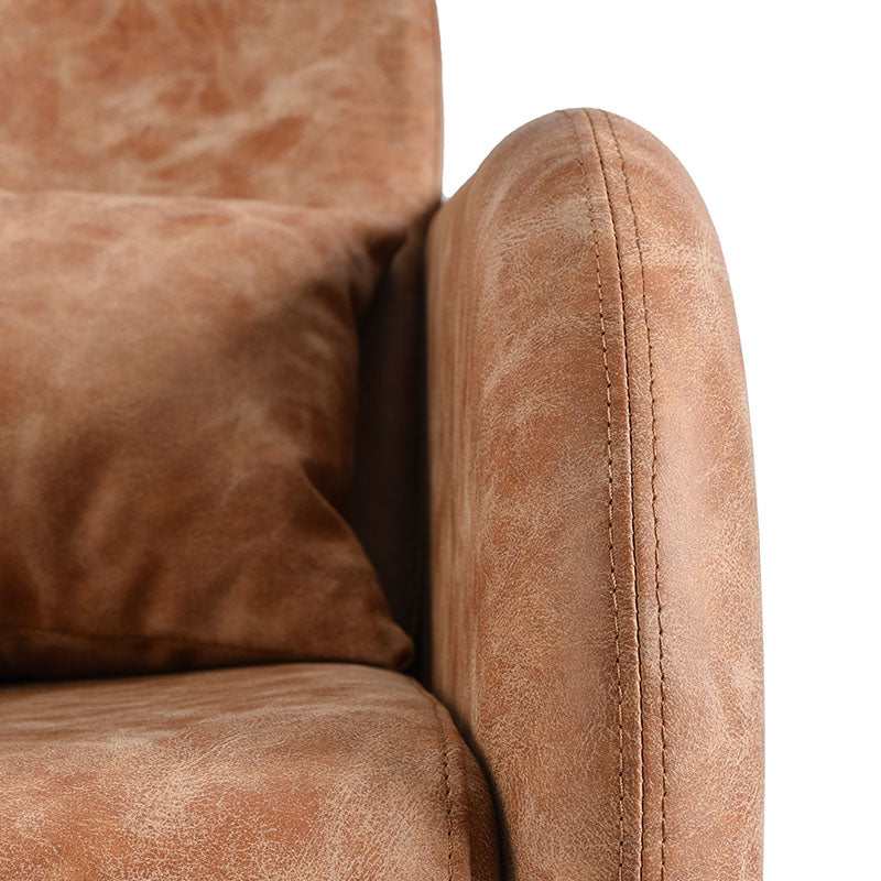 Close-up of Desert vinyl upholstery on Violeta shampoo unit