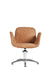 Front view of desert vinyl salon styling chair with chrome base