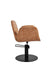 Desert salon styling chair with round black base