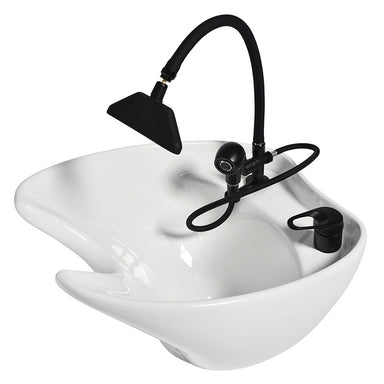 Waterfall headspa attachment installed on a professional shampoo basin in an Australian salon