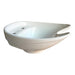 White tilting ceramic basin for professional shampoo units
